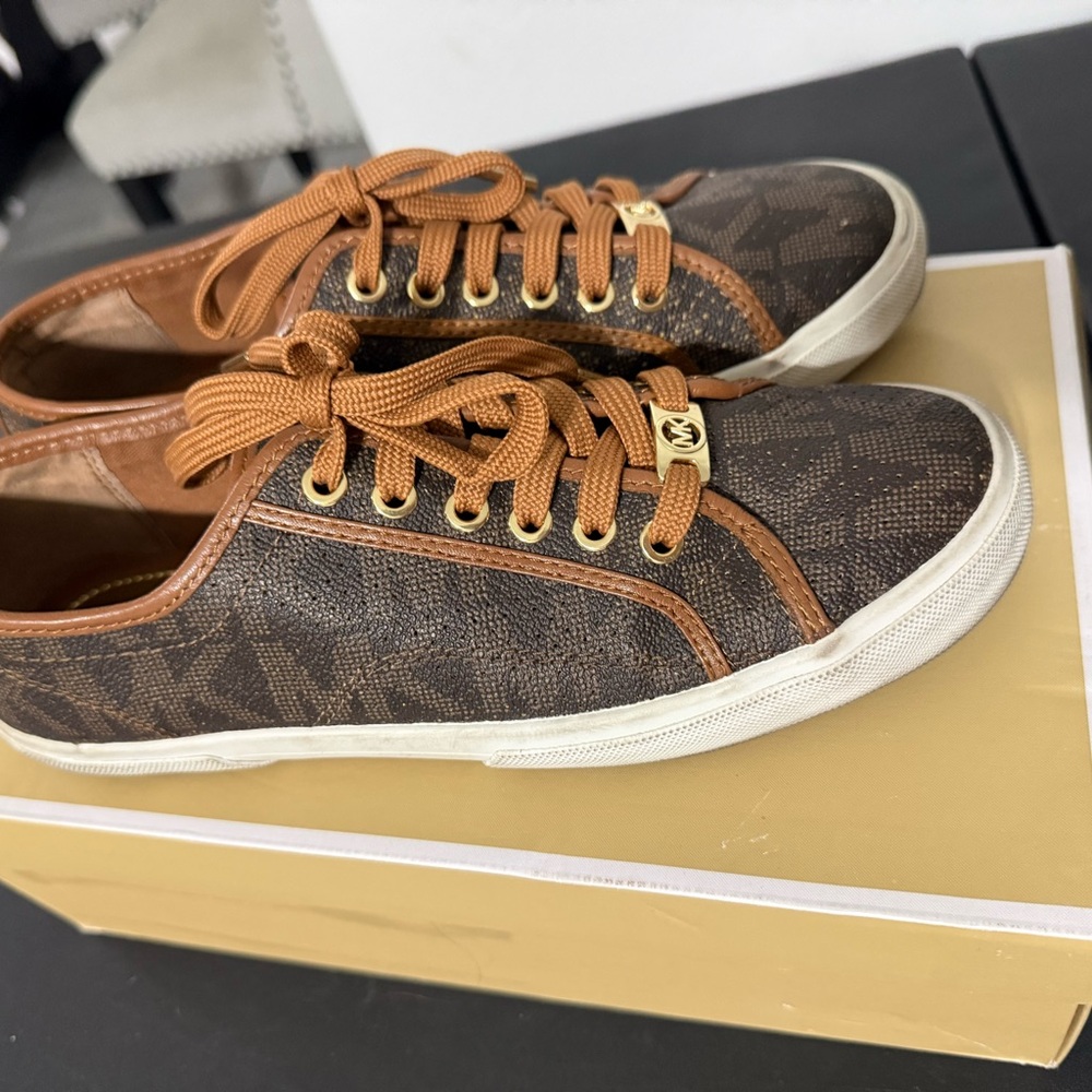 Michael Kors Brown and Tan Athletic Shoes